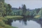 В.ХОВАНСКИЙ. Вечер на р. Киржач. 1969 г.; к/м; 22,5х33