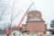На новый храм у рынка поставили каркас купола