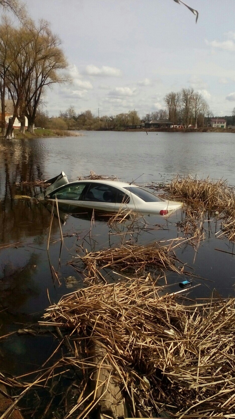 «Фольксваген» упал в озеро